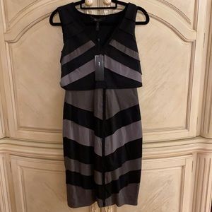 BCBG MAXAZRIA  Andrea dress color black: gray combo. New with tags. Size 0